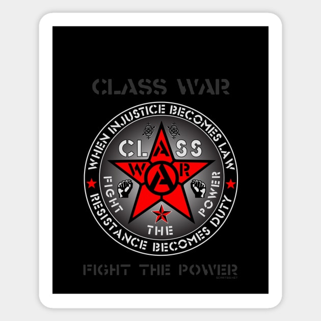 Class War - Fight The Power Sticker by riotgear